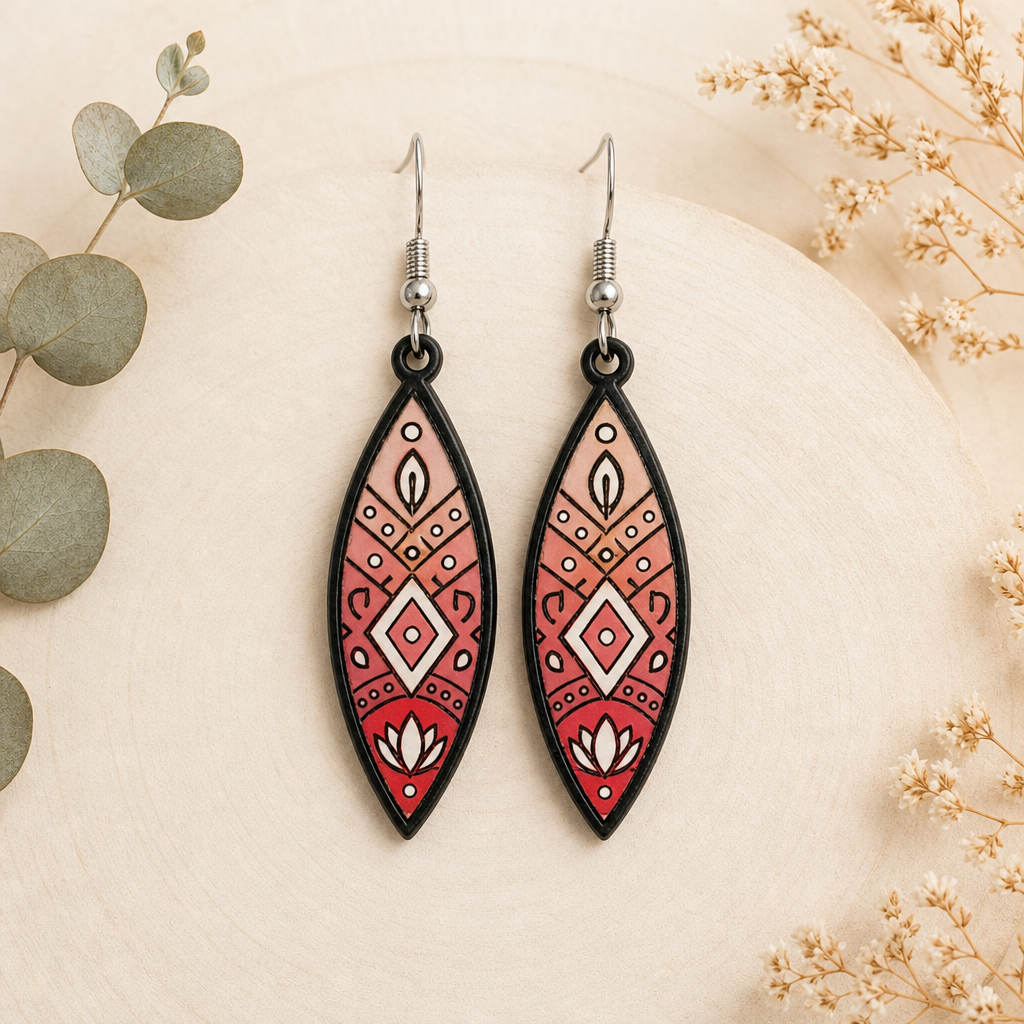 Pendientes mandala marquise
