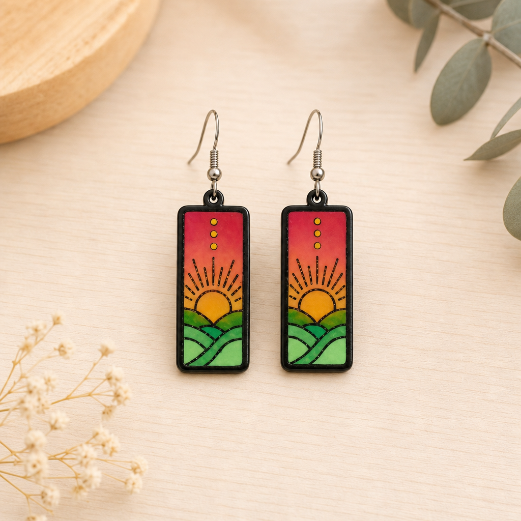 Pendientes paisaje atardecer