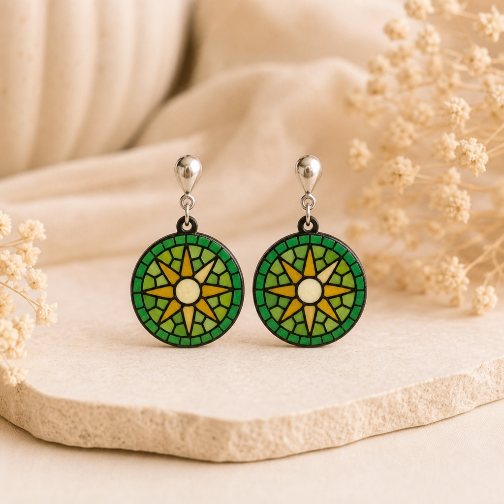 Pendientes sol circular